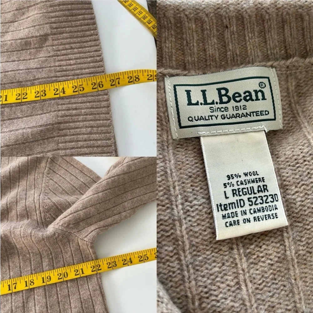 L.L. Bean's Men’s Ultrasoft Wool Cashmere Rollneck Sweater Large